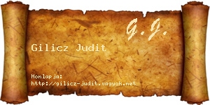 Gilicz Judit névjegykártya